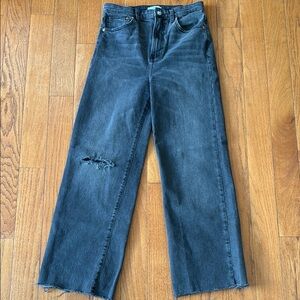 Women's black wide leg jeans